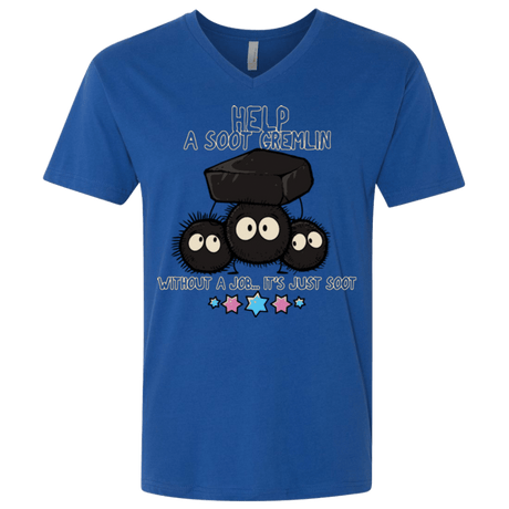 T-Shirts Royal / X-Small HELP A SOOT GREMLIN Men's Premium V-Neck