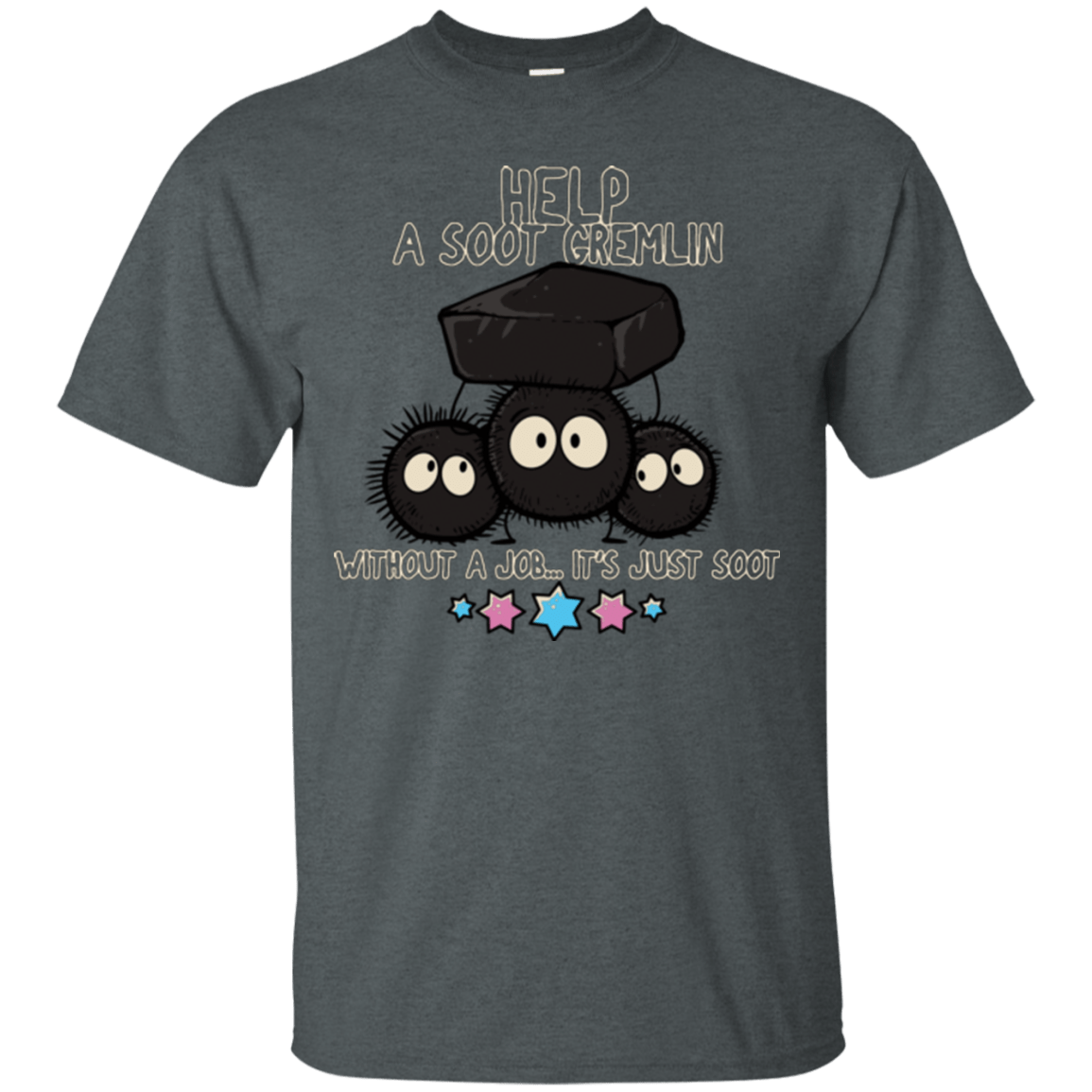 T-Shirts Dark Heather / Small HELP A SOOT GREMLIN T-Shirt