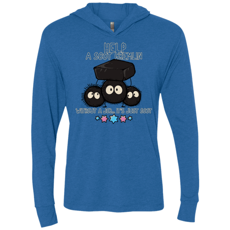 T-Shirts Vintage Royal / X-Small HELP A SOOT GREMLIN Triblend Long Sleeve Hoodie Tee