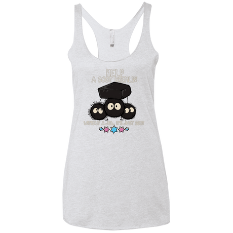T-Shirts Heather White / X-Small HELP A SOOT GREMLIN Women's Triblend Racerback Tank