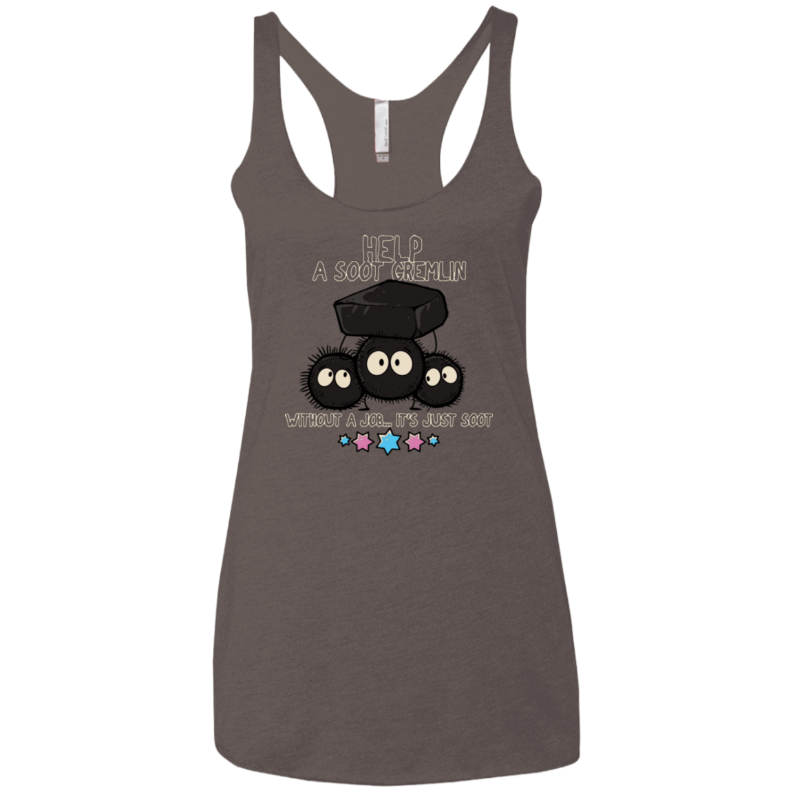 T-Shirts Macchiato / X-Small HELP A SOOT GREMLIN Women's Triblend Racerback Tank