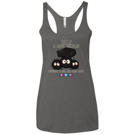 T-Shirts Premium Heather / X-Small HELP A SOOT GREMLIN Women's Triblend Racerback Tank