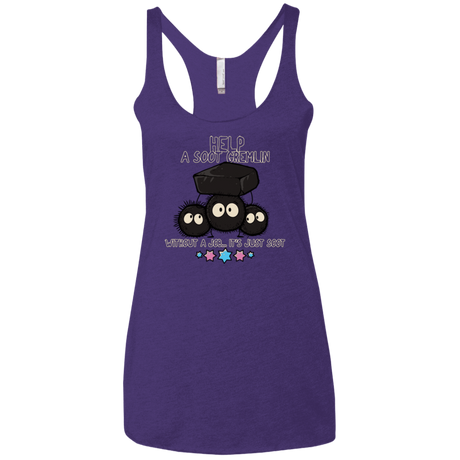 T-Shirts Purple / X-Small HELP A SOOT GREMLIN Women's Triblend Racerback Tank