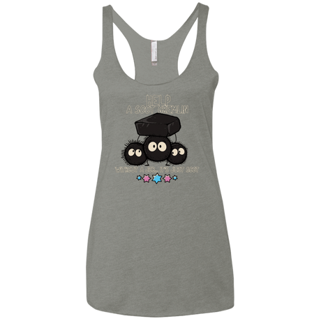 T-Shirts Venetian Grey / X-Small HELP A SOOT GREMLIN Women's Triblend Racerback Tank
