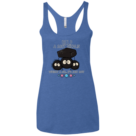 T-Shirts Vintage Royal / X-Small HELP A SOOT GREMLIN Women's Triblend Racerback Tank