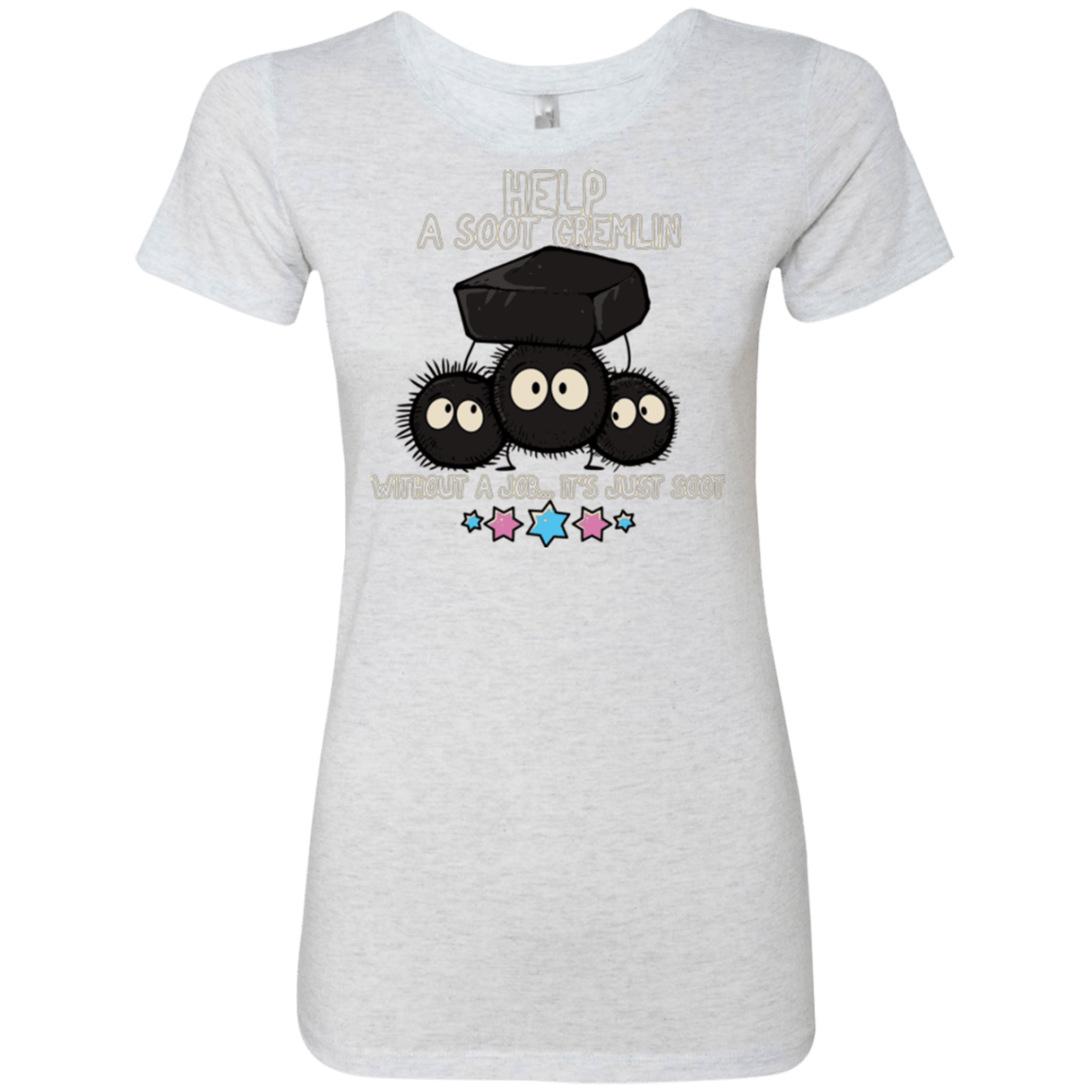T-Shirts Heather White / Small HELP A SOOT GREMLIN Women's Triblend T-Shirt