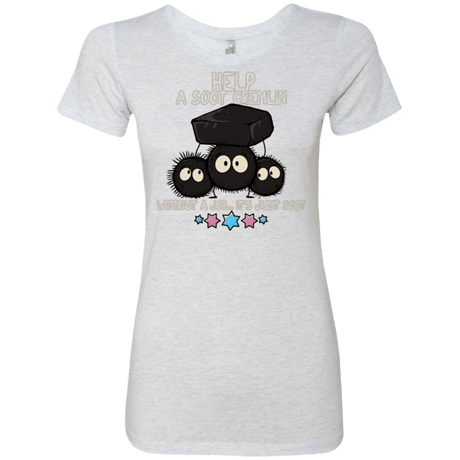 T-Shirts Heather White / Small HELP A SOOT GREMLIN Women's Triblend T-Shirt