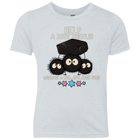 T-Shirts Heather White / YXS HELP A SOOT GREMLIN Youth Triblend T-Shirt