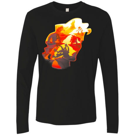 T-Shirts Black / S Hercules Silhouette Men's Premium Long Sleeve