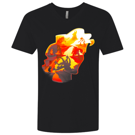 T-Shirts Black / X-Small Hercules Silhouette Men's Premium V-Neck