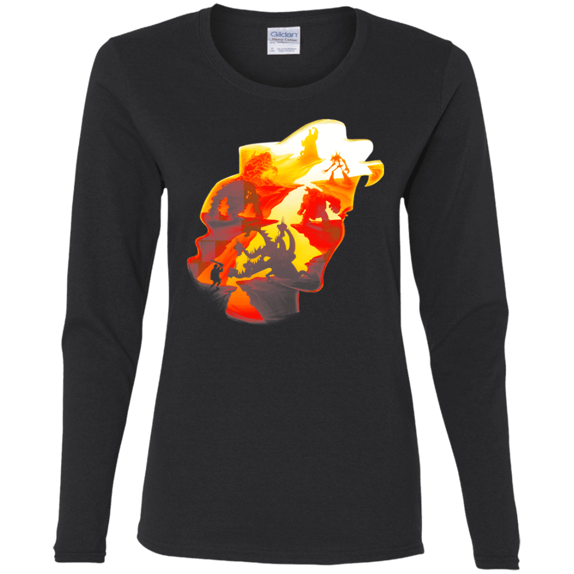 T-Shirts Black / S Hercules Silhouette Women's Long Sleeve T-Shirt