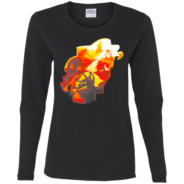 T-Shirts Black / S Hercules Silhouette Women's Long Sleeve T-Shirt