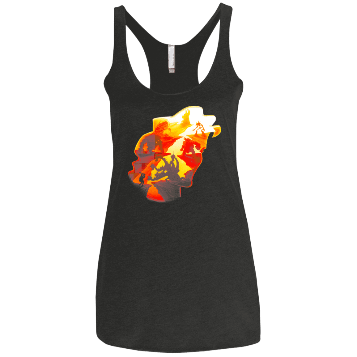 T-Shirts Vintage Black / X-Small Hercules Silhouette Women's Triblend Racerback Tank