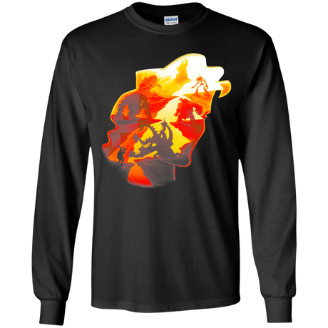 T-Shirts Black / YS Hercules Silhouette Youth Long Sleeve T-Shirt