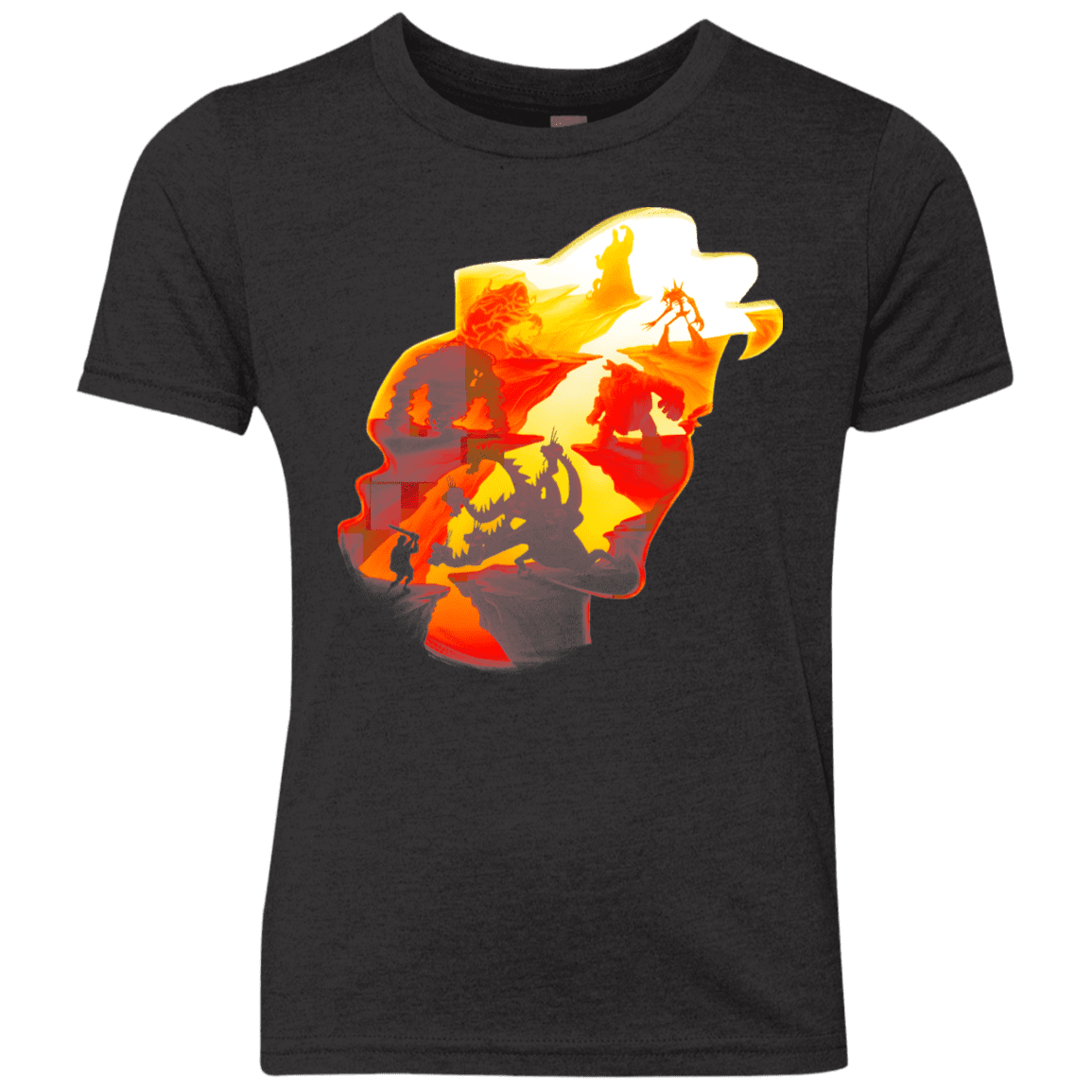 T-Shirts Vintage Black / YXS Hercules Silhouette Youth Triblend T-Shirt