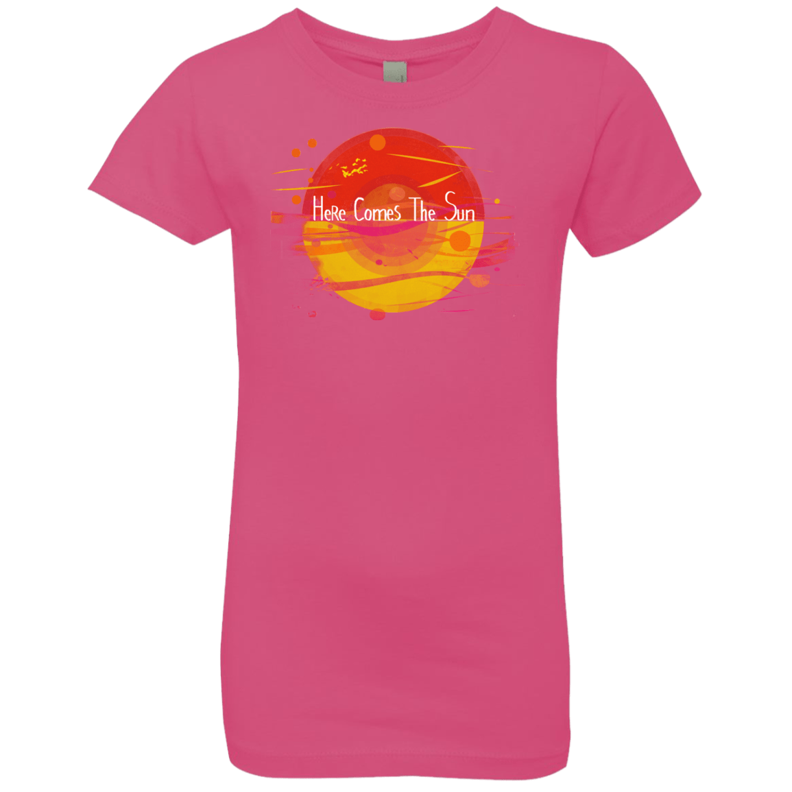 T-Shirts Hot Pink / YXS Here Comes The Sun (1) Girls Premium T-Shirt