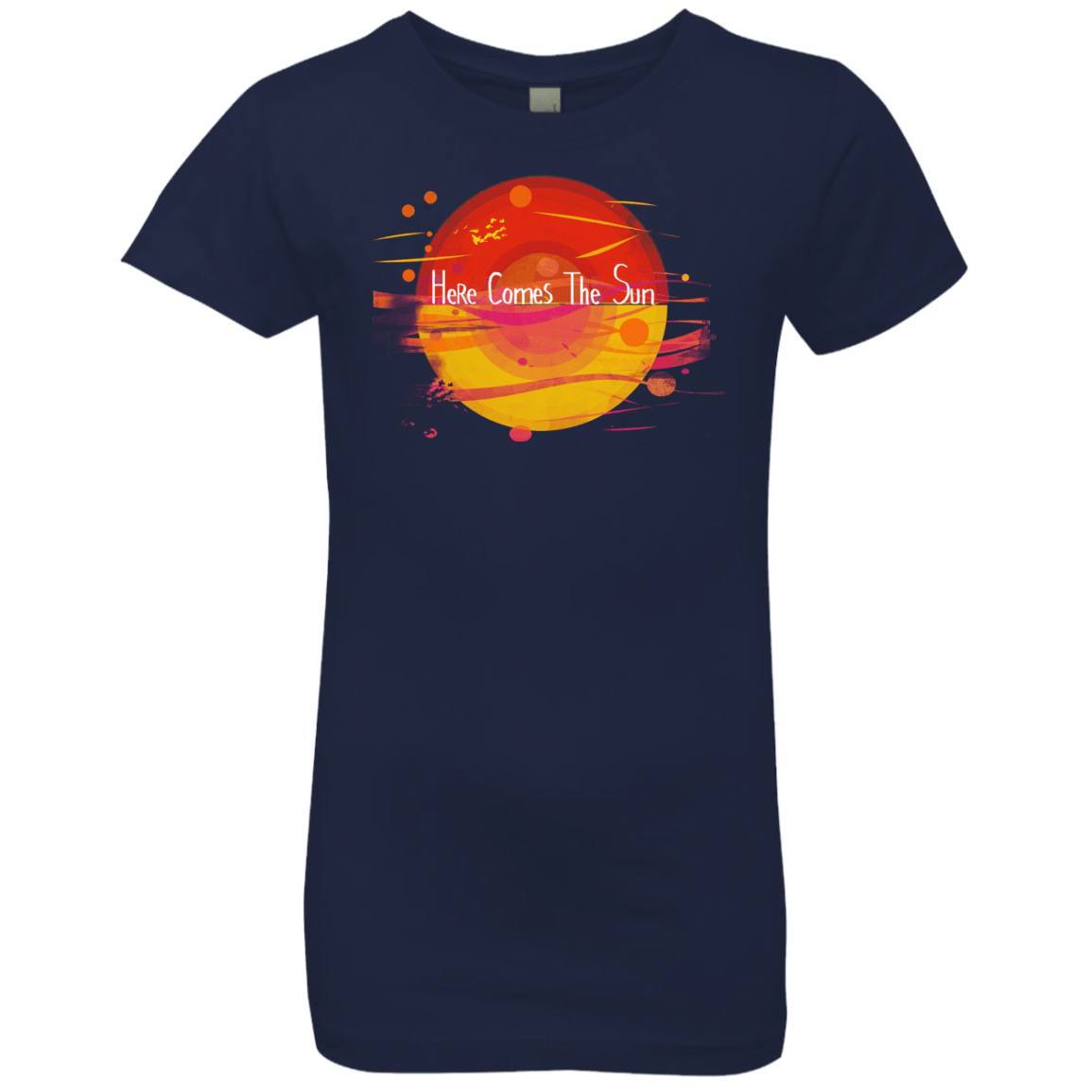 T-Shirts Midnight Navy / YXS Here Comes The Sun (1) Girls Premium T-Shirt