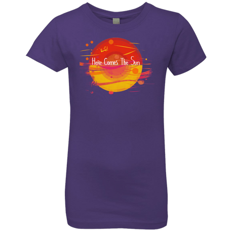 T-Shirts Purple Rush / YXS Here Comes The Sun (1) Girls Premium T-Shirt