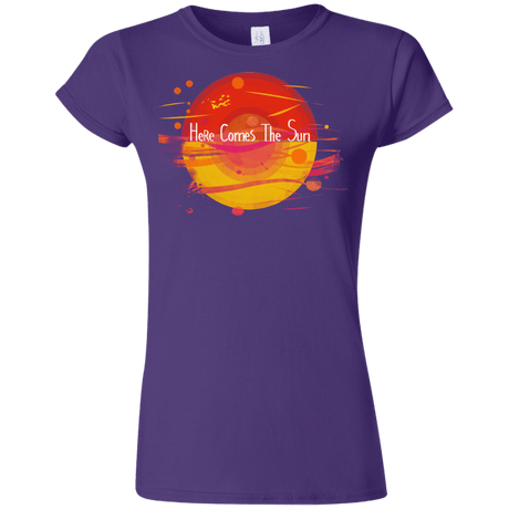 T-Shirts Purple / S Here Comes The Sun (1) Junior Slimmer-Fit T-Shirt