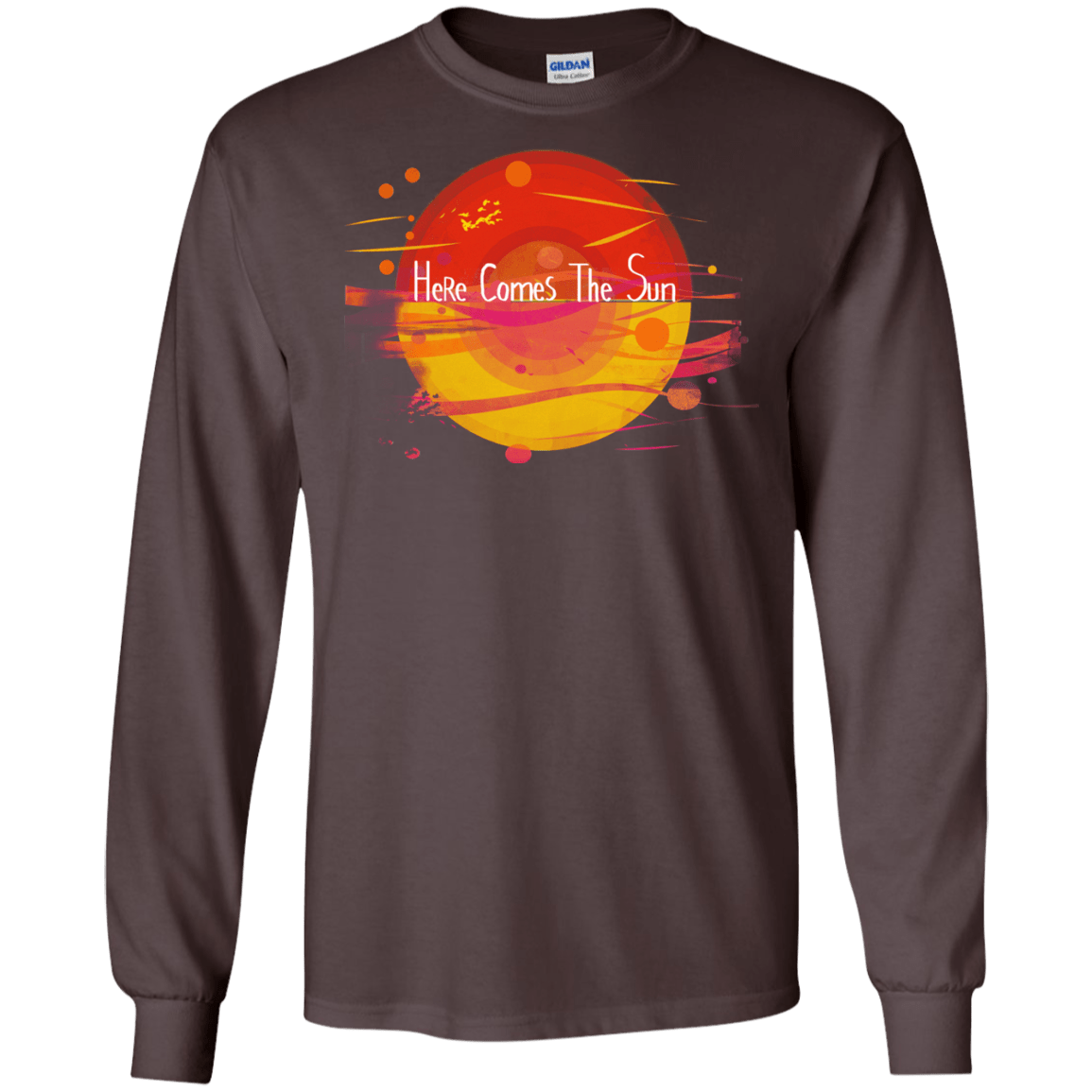 T-Shirts Dark Chocolate / S Here Comes The Sun (1) Men's Long Sleeve T-Shirt