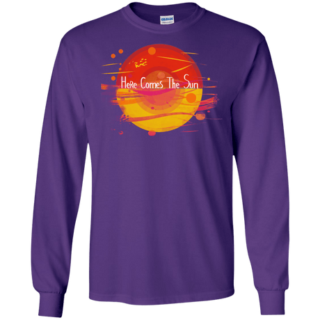 T-Shirts Purple / S Here Comes The Sun (1) Men's Long Sleeve T-Shirt