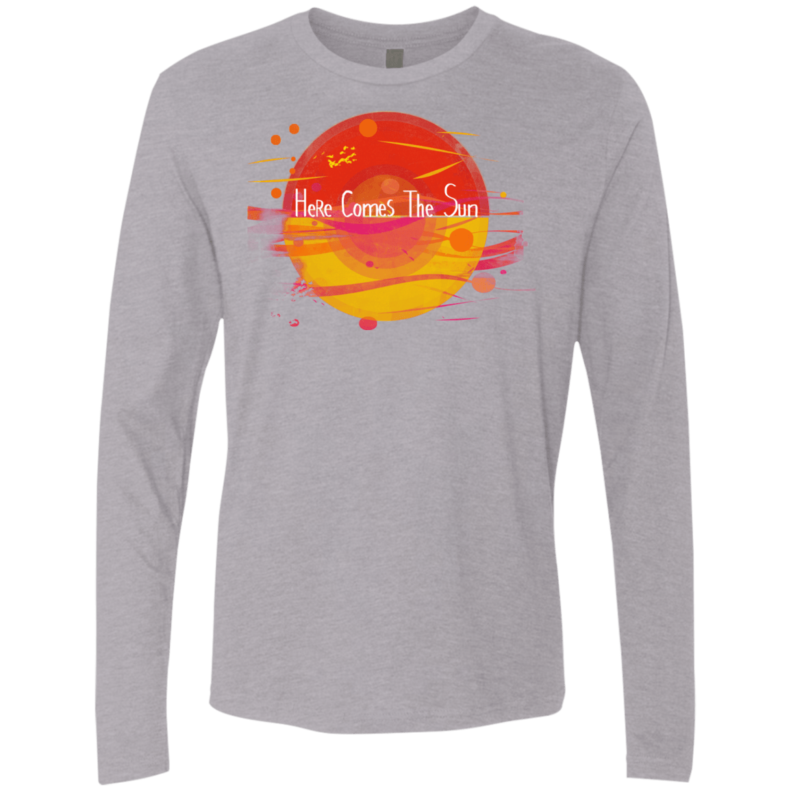 T-Shirts Heather Grey / S Here Comes The Sun (1) Men's Premium Long Sleeve