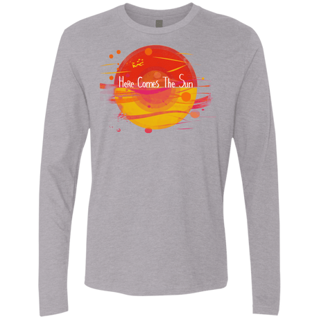T-Shirts Heather Grey / S Here Comes The Sun (1) Men's Premium Long Sleeve