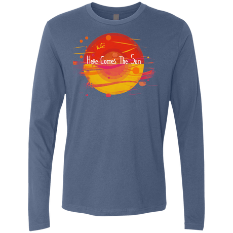 T-Shirts Indigo / S Here Comes The Sun (1) Men's Premium Long Sleeve