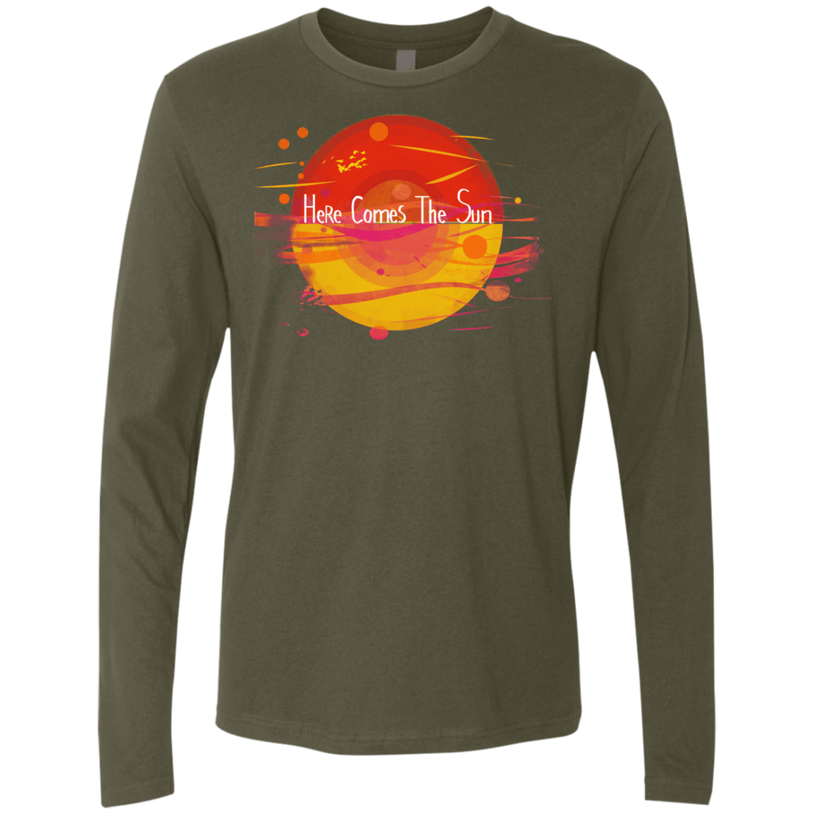 T-Shirts Military Green / S Here Comes The Sun (1) Men's Premium Long Sleeve