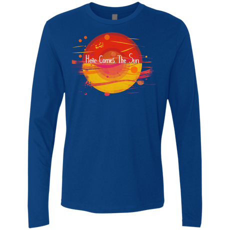 T-Shirts Royal / S Here Comes The Sun (1) Men's Premium Long Sleeve