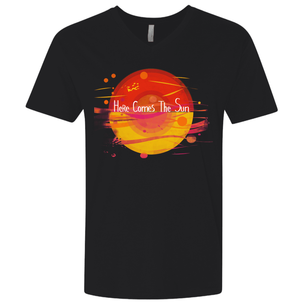 T-Shirts Black / X-Small Here Comes The Sun (1) Men's Premium V-Neck