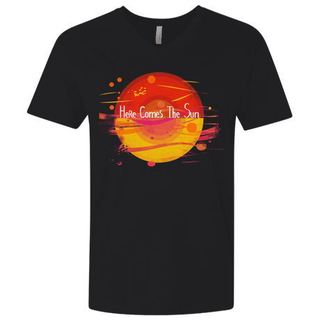 T-Shirts Black / X-Small Here Comes The Sun (1) Men's Premium V-Neck
