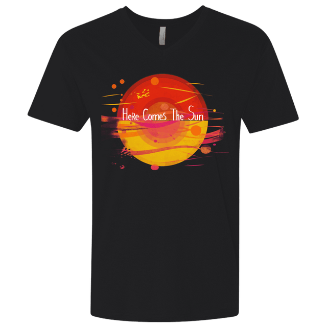 T-Shirts Black / X-Small Here Comes The Sun (1) Men's Premium V-Neck