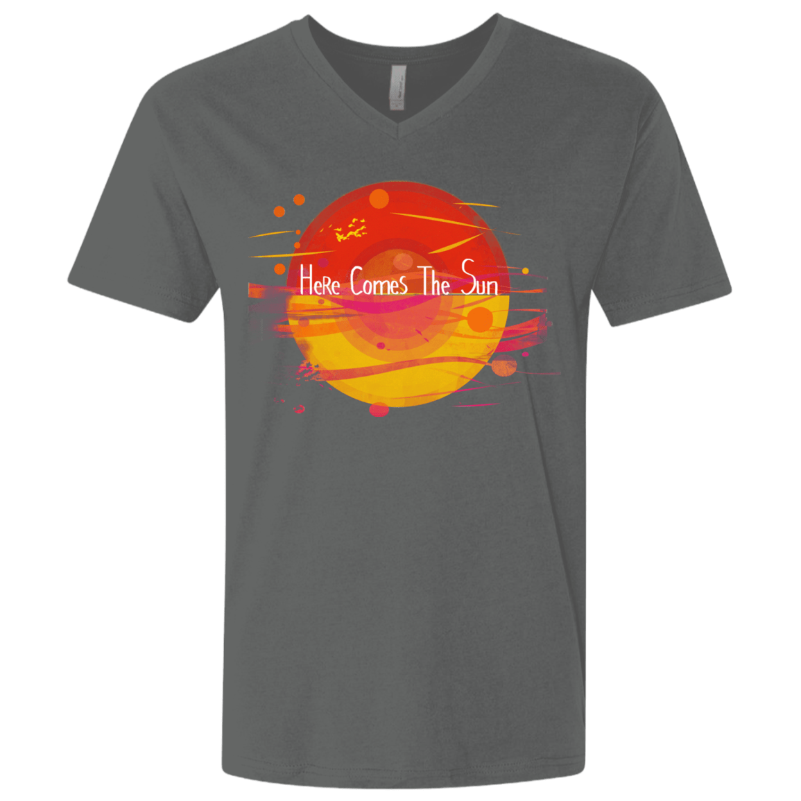 T-Shirts Heavy Metal / X-Small Here Comes The Sun (1) Men's Premium V-Neck