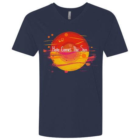 T-Shirts Midnight Navy / X-Small Here Comes The Sun (1) Men's Premium V-Neck