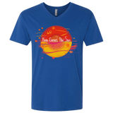 T-Shirts Royal / X-Small Here Comes The Sun (1) Men's Premium V-Neck