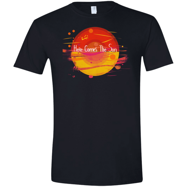 T-Shirts Black / X-Small Here Comes The Sun (1) Men's Semi-Fitted Softstyle