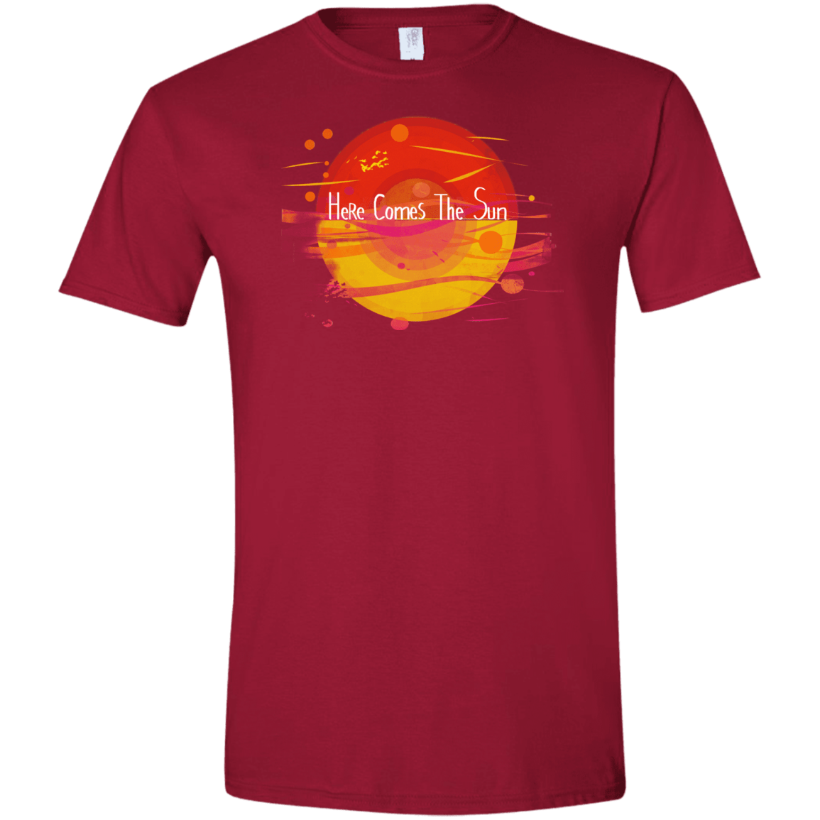 T-Shirts Cardinal Red / S Here Comes The Sun (1) Men's Semi-Fitted Softstyle