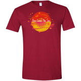 T-Shirts Cardinal Red / S Here Comes The Sun (1) Men's Semi-Fitted Softstyle
