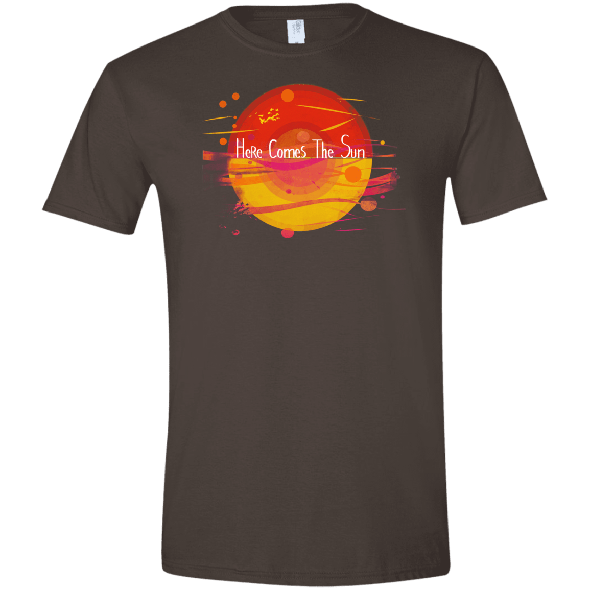 T-Shirts Dark Chocolate / S Here Comes The Sun (1) Men's Semi-Fitted Softstyle