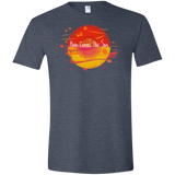T-Shirts Heather Navy / S Here Comes The Sun (1) Men's Semi-Fitted Softstyle