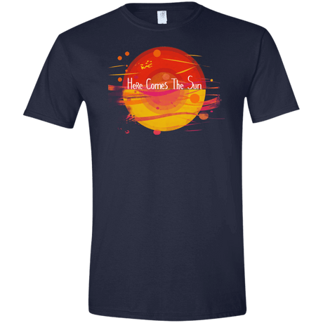 T-Shirts Navy / X-Small Here Comes The Sun (1) Men's Semi-Fitted Softstyle