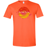 T-Shirts Orange / S Here Comes The Sun (1) Men's Semi-Fitted Softstyle