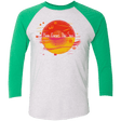 T-Shirts Heather White/Envy / X-Small Here Comes The Sun (1) Men's Triblend 3/4 Sleeve