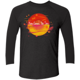 T-Shirts Vintage Black/Vintage Black / X-Small Here Comes The Sun (1) Men's Triblend 3/4 Sleeve