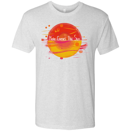 T-Shirts Heather White / S Here Comes The Sun (1) Men's Triblend T-Shirt