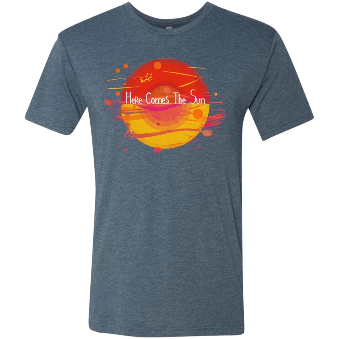 T-Shirts Indigo / S Here Comes The Sun (1) Men's Triblend T-Shirt