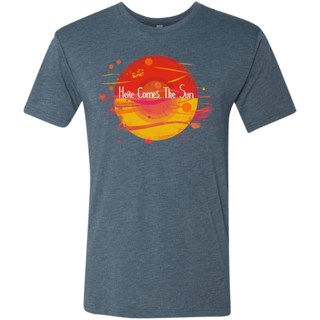 T-Shirts Indigo / S Here Comes The Sun (1) Men's Triblend T-Shirt
