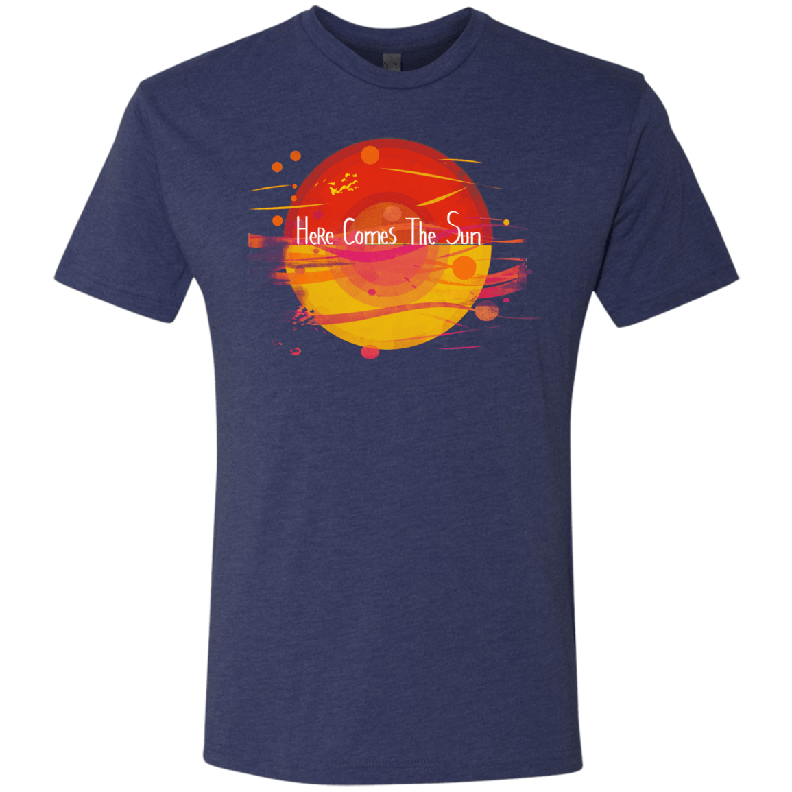 T-Shirts Vintage Navy / S Here Comes The Sun (1) Men's Triblend T-Shirt
