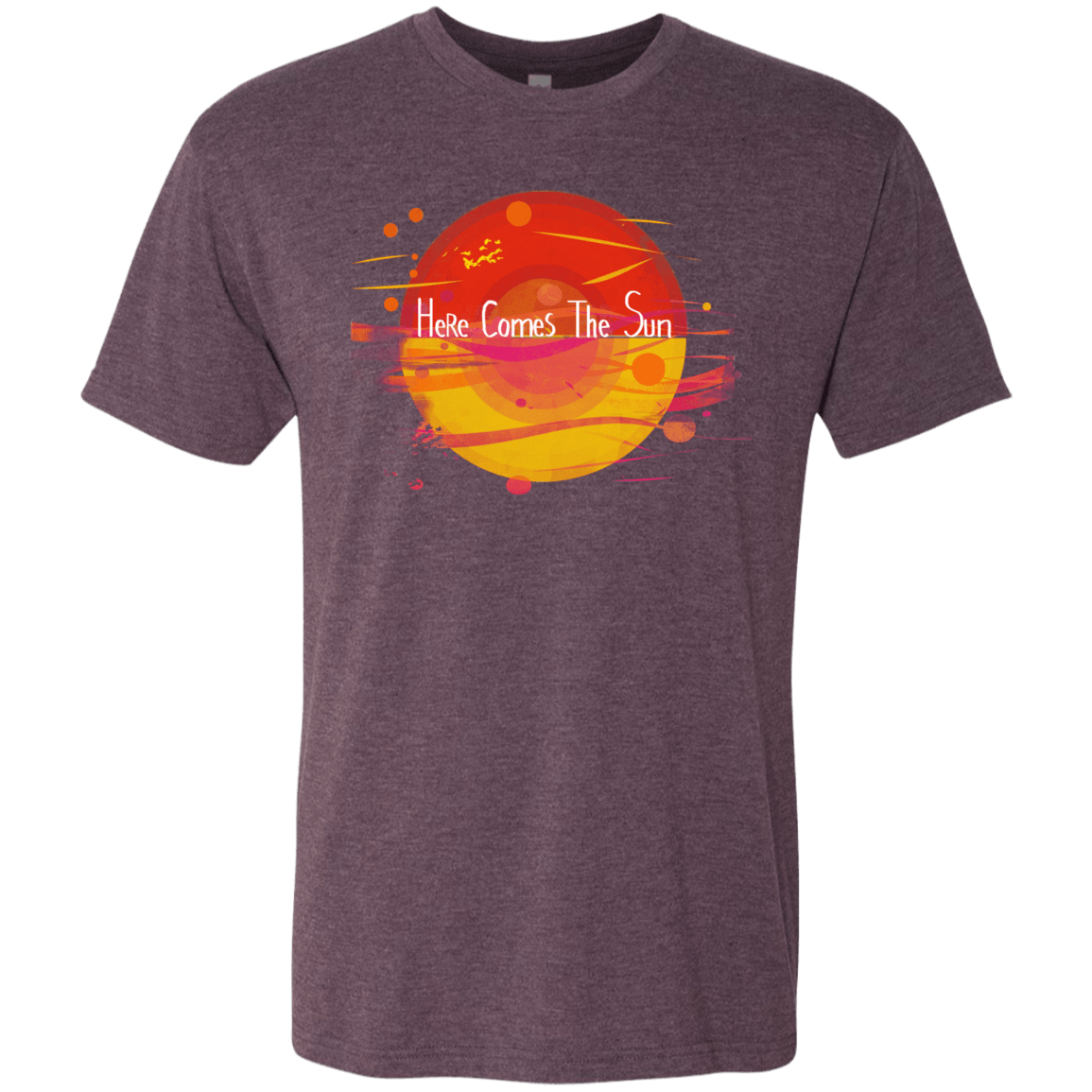 T-Shirts Vintage Purple / S Here Comes The Sun (1) Men's Triblend T-Shirt
